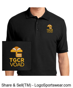Men's Polo, Black, TGCRVOAD Design Zoom